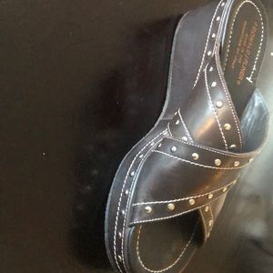 Donald J Pliner Brown Leather with Metal Grommets